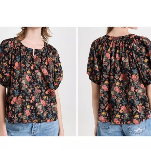 NWOT THE GREAT. The Carriage Top black enchanted floral size 1 - Picture 2 of 11